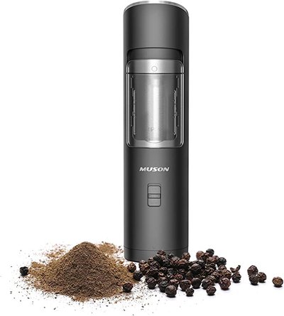 muson Electric Salt and Pepper Mill with Adjustable Ceramic Grinder $22.48 (RRP $39.99) @ Amazon AU