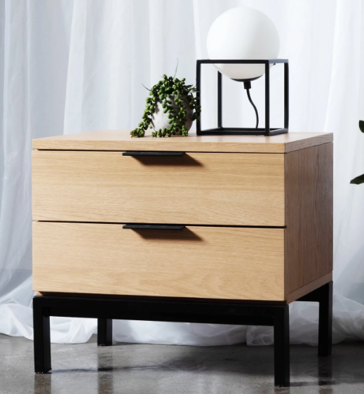 Ex Display Hampton Side Table Natural Black $130.50 (RRP $250) @ Interior Secrets