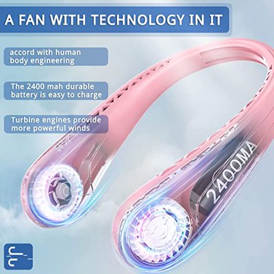 FrSara Neck Fan  360° Cooling, Super Quiet, No Blade Fan Design Pink Peach $43.39 (RRP $92) @ Amazon AU