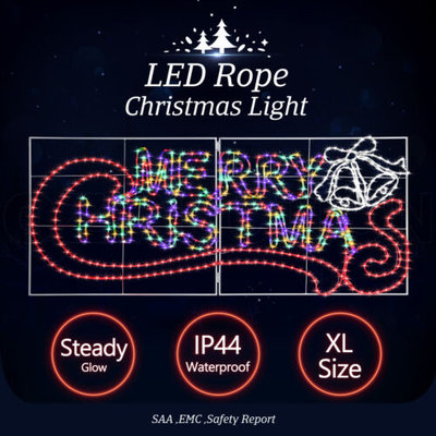 Merry Christmas Lights Home Garden LED Rope Light Holiday Party Xmas Decoration $149.95 (RRP $324.89) @ eBay AU