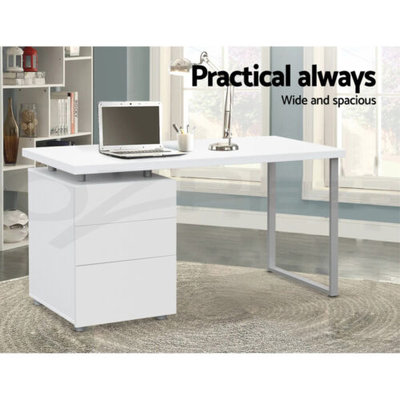 Artiss Computer Desk Office Study Table Home Metal Student Drawer Cabinet White $205.95 (RRP $366.99) @ eBay AU