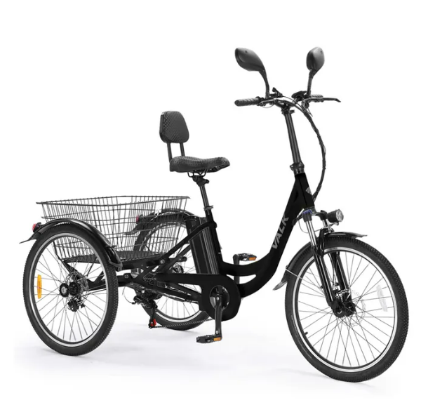 VALK Coastline 24" 36V 250W Senior-friendly Electric Tricycle Black $909.30 (RRP $2565) @ My Topia