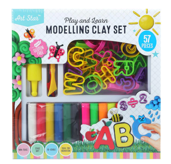 Art Star Play & Learn Modelling Clay Set 57 Pieces $14.99 (RRP $39.99) @ Riot Stores