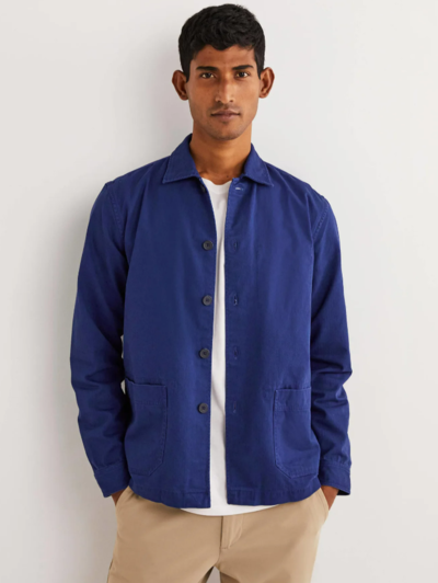 Herringbone Overshirt Workwear Blue $96 (RRP $160) @ Boden Clothing