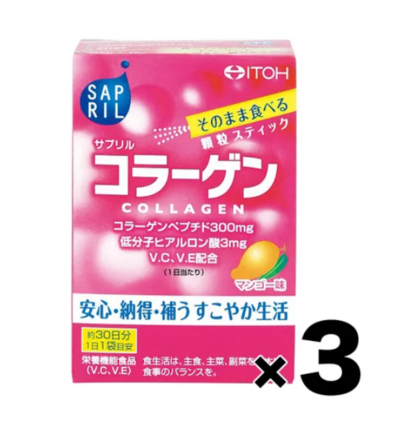 [Set of 3] Ide Kampo Pharmaceutical Suprill Collagen 30 bags $18.33 (RRP $42.12) @ Dokodemo