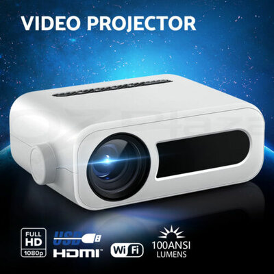 Mini Video Projector Wifi USB HDMI Portable 2400 Lumens HD 1080P Home $135.10 (RRP $204.99) @ eBay AU