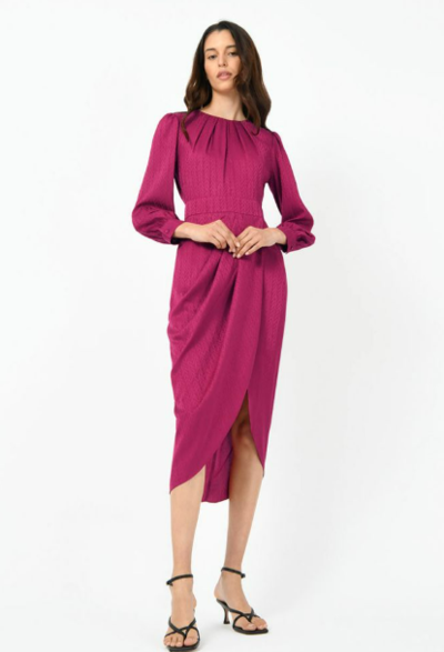 Cassidy Draped Dress Sangria $79 (RRP $119.99) @ Forcast