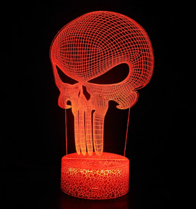 Halloween Series Skull Remote Control Creative Table Lamp 3D Optical Illusion Side Night Light $45.87 (RRP $86.04) @ Mini In The Box