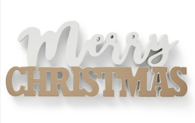 Island Beauty Wooden Christmas Sign Merry Christmas $10.50 (RRP $15) @ My Deal