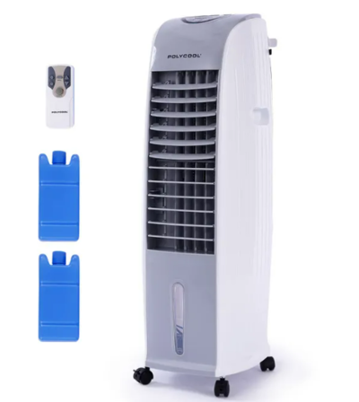 POLYCOOL 8L Evaporative Air Cooler Portable Home Fan Grey and White $149 (RRP $259) @ My Topia