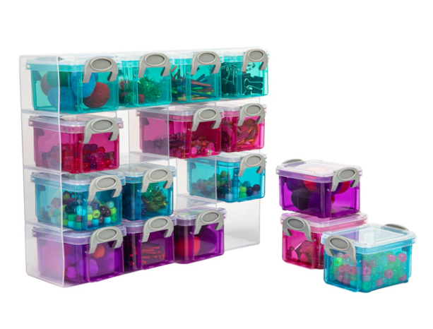 Craftmate 16 piece Plastic Storage Box System (278 x 223 x 90mm) $14.99 (RRP $24.99) @ Riot Stores