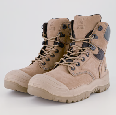 High Leg Zipsider Boot W Scuff Cap Neutral $110 (RRP $234.99) @ 4Workers