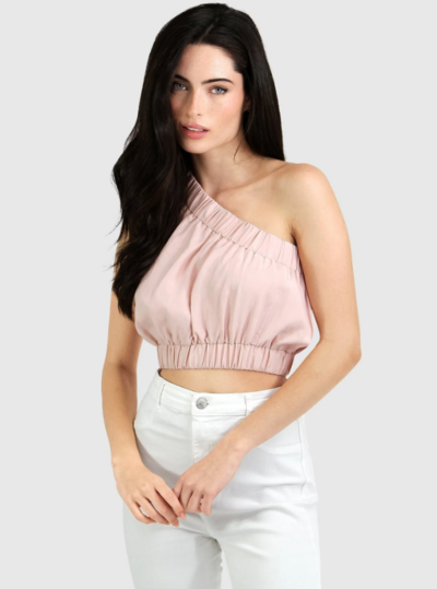 Sideline Cropped Top Rose Bud Pink $39.95 (RRP $79.95) @ Belle And Bloom