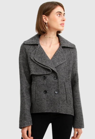 I'm Yours Wool Blend Peacoat Charcoal $119.95 (RRP $239.95) @ Belle And Bloom