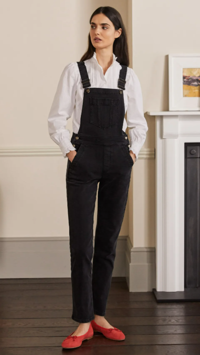 Girlfriend Dungarees Washed Black $76 (RRP $190) @ Boden Clothing