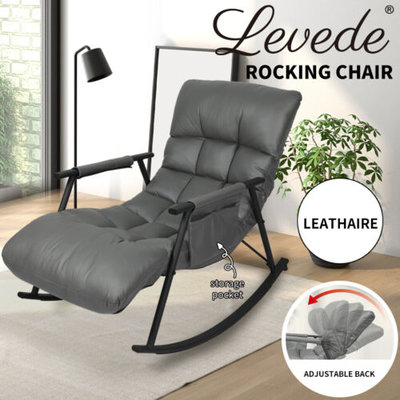 Levede Recliner Armchair Rocking Lounger Outdoor Loungue Chair Body Curve Fit $179.99 (RRP $549.99) @ eBay AU