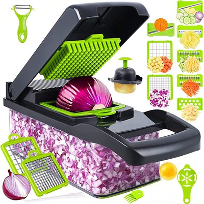 MEALIHOM Multifunctional 15-in-1 Food Chopper With Container and Drain Basket $45.59 (RRP $80.99) @ Amazon AU