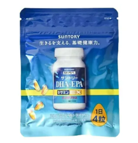 Suntory Wellness DHA & EPA Sesamin EX 30 days Pouch type Eco Pack $49.05 (RRP $74.12) @ Dokodemo