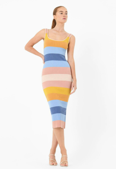 Bernice Rib Knit Dress Multi $69 (RRP $99.99) @ Forcast