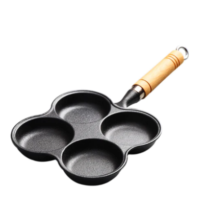 SOGA 4 Mold Multi-Portion Cast Iron Breakfast Fried Egg Pancake Omelet Fry Pan $66.90 (RRP $95.90) @ Hey Hey