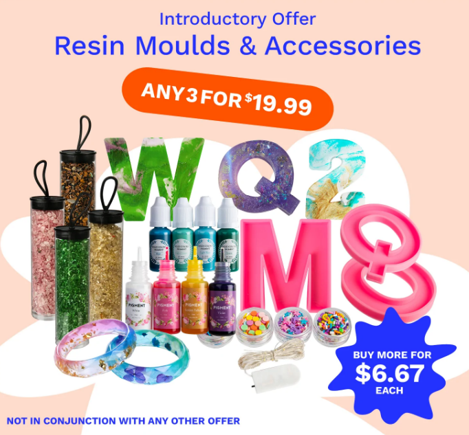 Resin Moulds and Accessories 3 for $19.99 @ Riot Stores