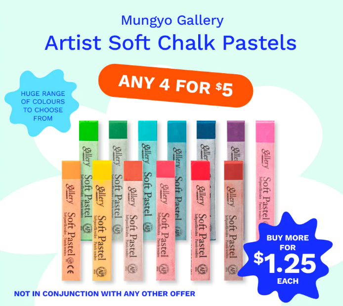 Mungyo Gallery Artist Soft Chalk Pastels 4 for $5 @ Riot Stores