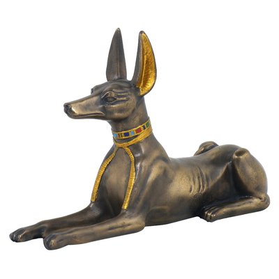 Veronese Cold Cast Bronze Coated Egyptian Mythology Figurine Lying Anubis $39 (RRP $59) @ Living Styles