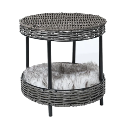 Rattan Pet Bed Elevated Raised Cat Dog House Wicker Basket Kennel Table $89.95 (RRP $179) @ Momentous Living