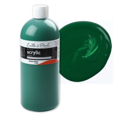 Eraldo Di Paolo Acrylic Paint Green Deep 1L $12 (RRP $29.99) @ Riot Stores