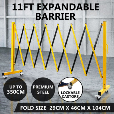 Extendable Mobile Security Gate Retractable Traffic Fence Metal Barrier 11ft $128.99 (RRP $399.99) @ eBay AU