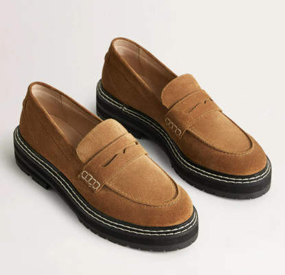 Chunky Loafers Golden Brown $118.80 (RRP $198) @ Boden Clothing