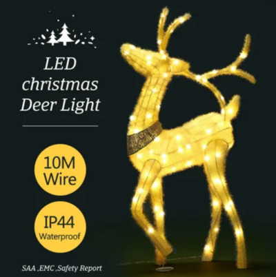 3D Christmas Reindeer Light 10M LED Rope Fairy Xmas Decor Figure Warm White $49.97 (was $199.95) @ Crazy Sales