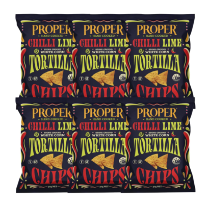 Proper Crisps Chilli Lime Tortilla Chips 40g $13.65 (RRP $19.50) @ Goodness Me