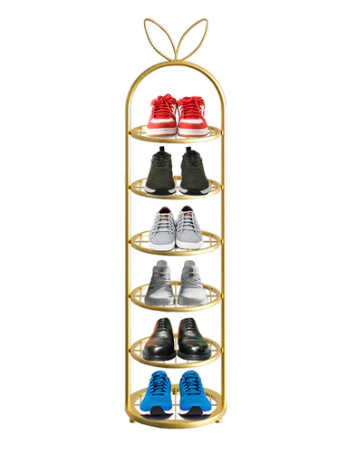 SOGA 6 Tier Bunny Ears Shape Gold Plated Metal Shoe Organizer $83.50 (RRP $130.50) @ Hey Hey