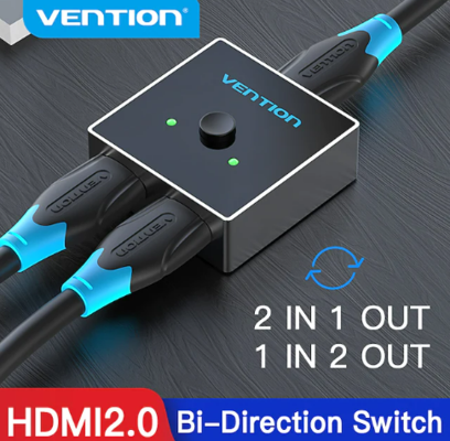 Vention HDMI Splitter 4K 60Hz Bidirectional Switcher Black $37.49 (RRP $56.24) @ Mini In The Box