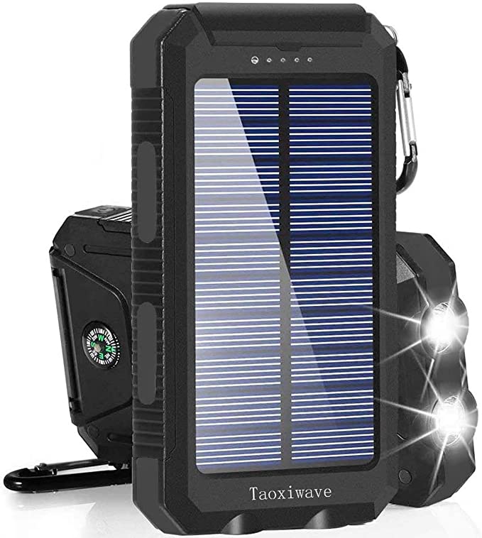 Solar 20000mAh Waterproof Portable External Backup Power Bank with Dual LED Flashlights Solar Panel $35.14 (RRP $55.18) @ Amazon AU