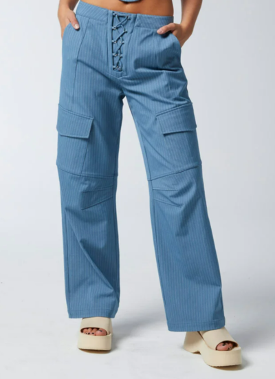 Mitchell Pants Blue Pinstripe $69.99 (RRP $139.95) @ Platypus Shoes AU