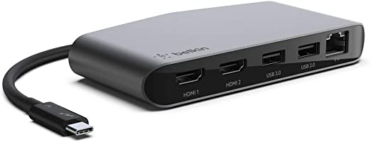 Belkin Thunderbolt 3 Dock Mini with Tethered Thunderbolt 3 Cable Silver $206.48 (RRP $299.95) @ Amazon AU