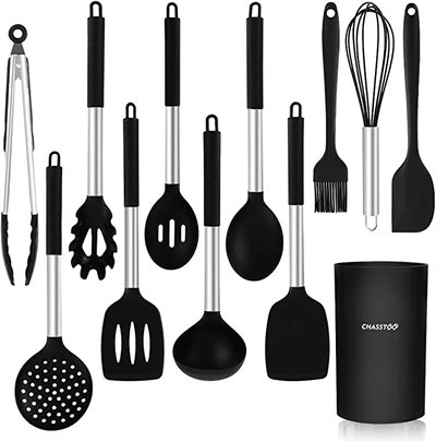 CHASSTOO Kitchen Utensil Set with Easy Grip Handle $31.49 (RRP $45.99) @ Amazon AU