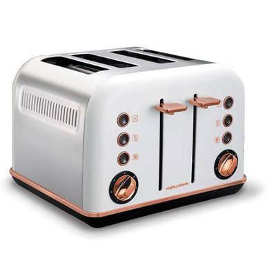 Morphy Richards White/Rose Gold Accents 4 Slice Toaster $117 (RRP $179.95) @ Billy Guyatts