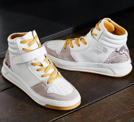 Heather High Top Trainers White/Snake $88 (RRP $220) @ Boden Clothing