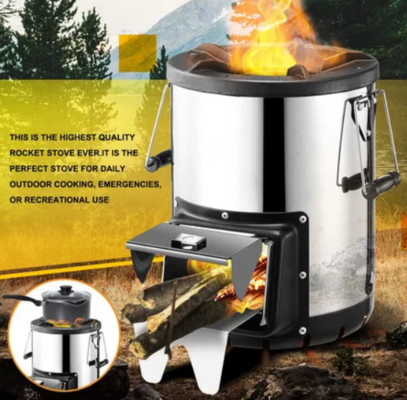 Portable Camping Stove Stainless Steel Wood Burning Outdoor Cooking Stove Cooker $99.99 (was $249.95) @ Crazy Sales