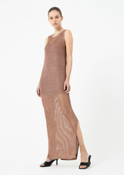 Milarose Crochet Knit Dress Bronze $51.75 (RRP $109.99) @ Forcast