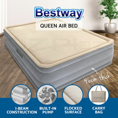 Bestway Luxury Air Bed Queen Size Inflatable Mattress Built-in Pump Foam $138.95 (RRP $283.99) @ eBay AU