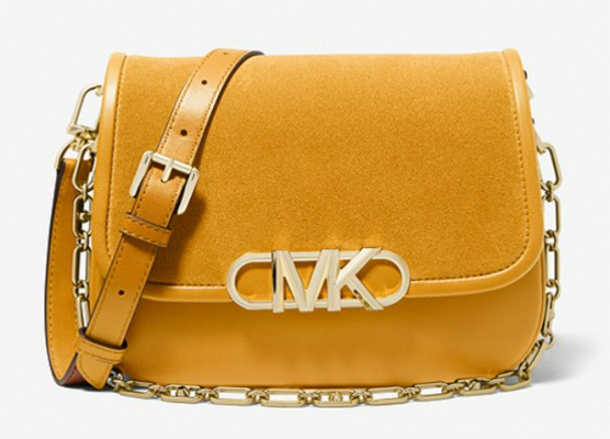 Parker Medium Suede Messenger Bag Marigold $409 (RRP $829) @ Michael Kors