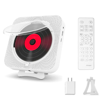 2022 New Upgrade Bluetooth CD Player with Dust Protection & LED Screen 3.5 mm White $144.09 (RRP $259.38) @ Mini In The Box