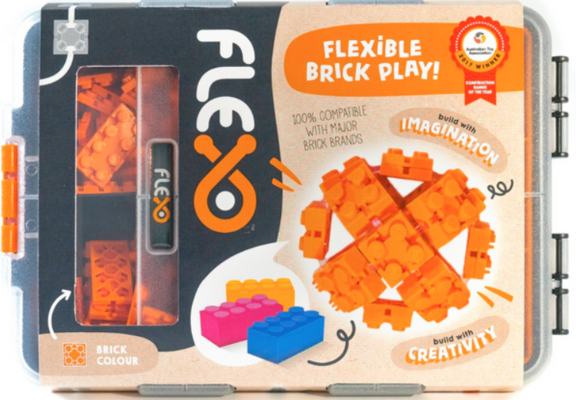 Orange Flexo Beginners Pack Flexible Brick Play $18.99 (was $39.95) @ Purple Turtle Toys