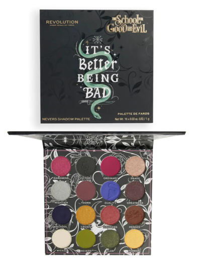 Revolution Beauty The School for Good & Evil X Revolution Nevers Shadow Palette $10 (RRP $20) @ Revolution Beauty