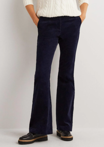 Corduroy Flare Trousers French Navy $90 (RRP $180) @ Boden Clothing