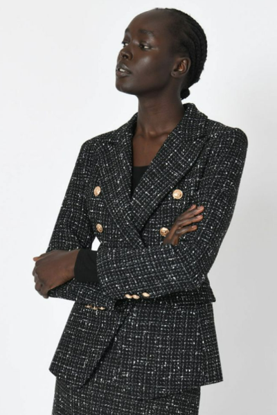 Antoinette Tweed Blazer Black $74.25 (RRP $159.99) @ Forcast